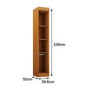 Ver imagem 3 de Guarda-Roupa Modulado 1 Porta Reflecta Orion - Leifer Cinamomo