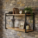 Ver imagem 3 de Prateleira Dupla Estante Mdf 30x60cm Tipo Industrial