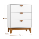 Ver imagem 3 de Móveis para Quarto Cômoda 3 Gavetas Magia Branco