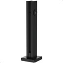 Ver imagem 2 de Torre Guarda Corpo Coluna Pinça Preto 30cm para Vidro 1 Furo