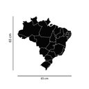 Ver imagem 4 de Adesivo de Parede Mapa do Brasil Divisão Estados Decoração Escola Kanto Store Branco