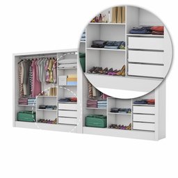 Closet Casal Duplo Dubai 6 Portas Premium 6 Gavetas - 7