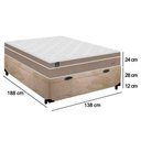 Ver imagem 4 de Cama Box Baú Casal Suede + Colchão Lis Molas Ensacadas Plumatex 138cm – Suporta até 120 Kg por Pesso