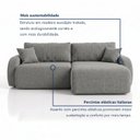 Ver imagem 4 de Sofá Cama Modular Orgânico Retrátil 3 Lugares 210cm Base Madeira Maciça Cancún