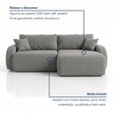 Ver imagem 6 de Sofá Cama Modular Orgânico Retrátil 3 Lugares 210cm Base Madeira Maciça Cancún