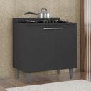 Ver imagem 1 de Balcão de Cozinha para Cooktop 80cm Pérola Z34 Preto - Mpozenato