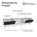 Ver imagem 4 de Rack para Tv até 80 Polegadas 218 Cm 2 Portas Branco/preto Agata Madesa