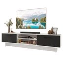 Ver imagem 2 de Rack para Tv até 80 Polegadas 218 Cm 2 Portas Branco/preto Agata Madesa