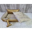 Ver mais imagens de Cama P Dourado e Bege Pet Colchão para Cachorro Caminha P Caes e Gatos Personalizada com Nomes