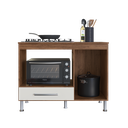 Ver imagem 2 de Balcão Modulado para Forno e Cooktop 105cm 1 Porta 1 Gaveta Madrid Fidelitá