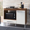 Ver imagem 1 de Balcão Modulado para Forno e Cooktop 105cm 1 Porta 1 Gaveta Madrid Fidelitá