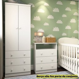 Quarto Infantil com Guarda Roupas 2 Portas 3 Gavetas e Cômoda 3 Gavetas Teka Espresso Móveis - 2 Quarto Infantil com Guarda Roupas 2 Portas 3 Gavetas e Cômoda 3 Gavetas Teka Espresso Móveis - 2