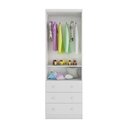 Ver imagem 4 de Quarto Infantil com Guarda Roupas 2 Portas 3 Gavetas e Cômoda 3 Gavetas Teka Espresso Móveis Branco/Brilho