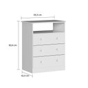 Ver imagem 6 de Quarto Infantil com Guarda Roupas 2 Portas 3 Gavetas e Cômoda 3 Gavetas Teka Espresso Móveis Branco/Brilho
