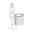 Ver mais imagens de Quarto Infantil com Guarda Roupas 2 Portas 3 Gavetas e Cômoda 3 Gavetas Teka Espresso Móveis Branco/Brilho