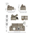 Ver imagem 4 de Sofá Baú Retrátil e Reclinável 4 Lugares 220cm Veludo La Plata Yescasa