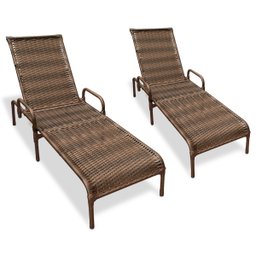 Kit 2 Espreguiçadeiras Catar com Regulagem para Piscina - 1
