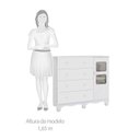 Ver imagem 7 de Quarto de Bebê com Guarda Roupa e Cômoda 4 Gavetas com Janela Uli Branco