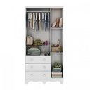 Ver imagem 2 de Quarto de Bebê com Guarda Roupa e Cômoda 4 Gavetas com Janela Uli Branco