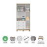 Quarto de Bebê com Guarda Roupa e Cômoda 4 Gavetas com Janela Uli  - 11