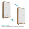 Quarto de Bebê com Guarda Roupa e Cômoda 4 Gavetas com Janela Uli  - 9
