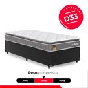 Ver imagem 5 de Cama Box Base Solteiro + Colchão Life D33 Pillow Top 88x188cm - Cinza/Preto - e-Shop Casa