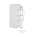 Ver imagem 5 de Quarto Infantil com Cômoda 4 Gavetas Guarda-Roupa 2 Portas e Prateleira Fofura Espresso Móveis Branco/Brilho