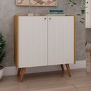 Ver imagem 1 de Aparador Vértice 2 Portas Cinamomo/off White - Geniaflex