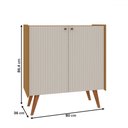 Ver imagem 4 de Aparador Vértice 2 Portas Cinamomo/off White - Geniaflex