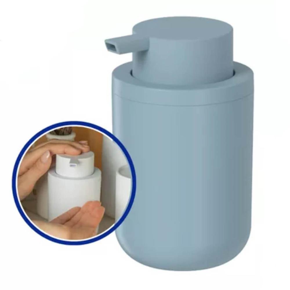 Porta Sabonete Líquido Bold Azul Glacial Dispenser Sabonete 300ml Banheiro Lavabo - 5