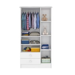 Quarto de Bebê Completo com 1 Berço 1 Cômoda 1 Guarda Roupa Arco-Íris  - 6