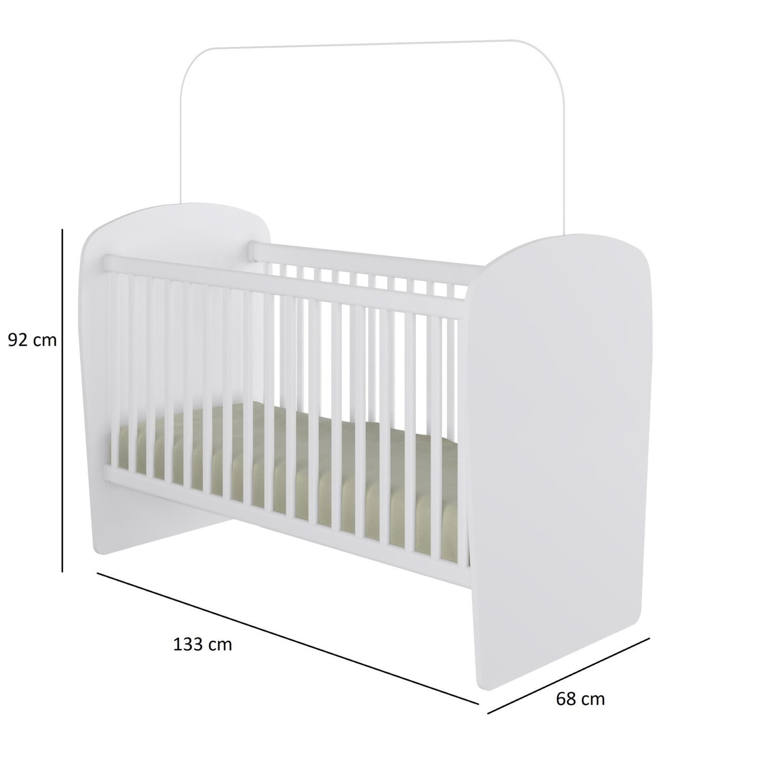 Quarto de Bebê Completo com 1 Berço 1 Cômoda 1 Guarda Roupa Arco-Íris Móveis Percasa - 3