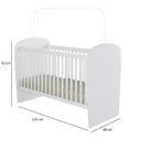 Ver imagem 3 de Quarto de Bebê Completo com 1 Berço 1 Cômoda 1 Guarda Roupa Arco-Íris