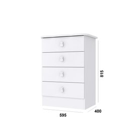 Quarto de Bebê Completo com 1 Berço 1 Cômoda 1 Guarda Roupa Arco-Íris  - 8