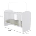 Ver imagem 3 de Quarto de Bebê Completo com 1 Berço 1 Cômoda 1 Guarda Roupa Arco-Íris 