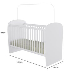 Quarto de Bebê Completo com 1 Berço 1 Cômoda 1 Guarda Roupa Arco-Íris  - 3