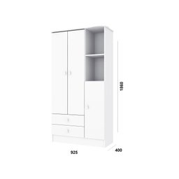 Quarto de Bebê Completo com 1 Berço 1 Cômoda 1 Guarda Roupa Arco-Íris  - 5