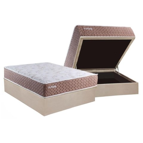 Cama Box Baú Crc Casal +Colchão Molas Privilege Paropas 138