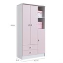 Ver imagem 4 de Quarto de Bebê Completo com 1 Berço 1 Cômoda 1 Guarda Roupa Arco-Íris