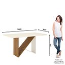 Ver imagem 5 de Conjunto Sala de Jantar Mesa 160x90cm Tampo MDF/Vidro Canto Arredondado com 6 Cadeiras Raven Espress