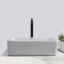 Ver imagem 3 de Kit Cuba Pia Louça Cerâmica Banheiro C/ Torn e Vál Preta S15