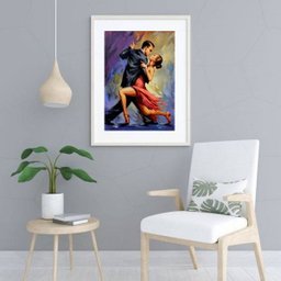 Quadro Artístico Tango - 60x48cm:madeira Preta - 2
