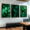 Quadro Decorativo Trio Folhas Verdes - 2
