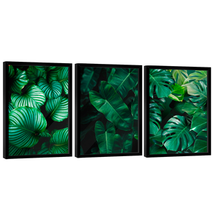 Quadro Decorativo Trio Folhas Verdes