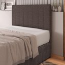 Ver imagem 6 de Cabeceira Cama Box Casal Queen Size Ivana 160cm Linho Marrom