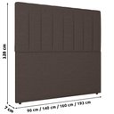 Ver imagem 5 de Cabeceira Cama Box Casal Queen Size Ivana 160cm Linho Marrom