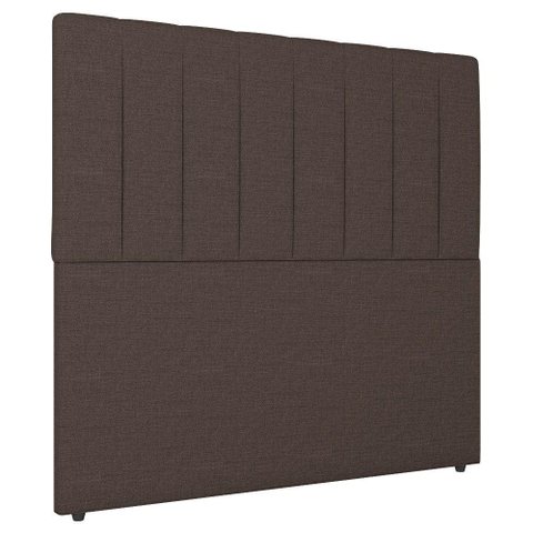 Cabeceira Cama Box Casal Queen Size Ivana 160cm Linho Marrom