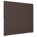 Ver imagem 1 de Cabeceira Cama Box Casal Queen Size Ivana 160cm Linho Marrom