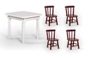 Ver imagem 1 de Conjunto Mesinha Infantil Branca com 4 Cadeiras Kids Mogno - Straub Web