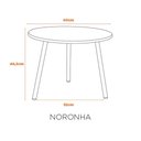 Ver imagem 3 de Mesa Centro Noronha Redonda Tampo Aço Estrutura Aço Pintura Epóxi Cinza 60cm